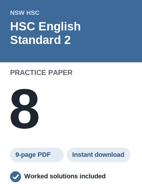 HSC English Standard 2 Practice Paper 8