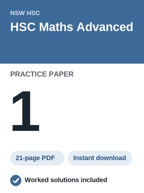 HSC Maths Advanced Practice Paper 1