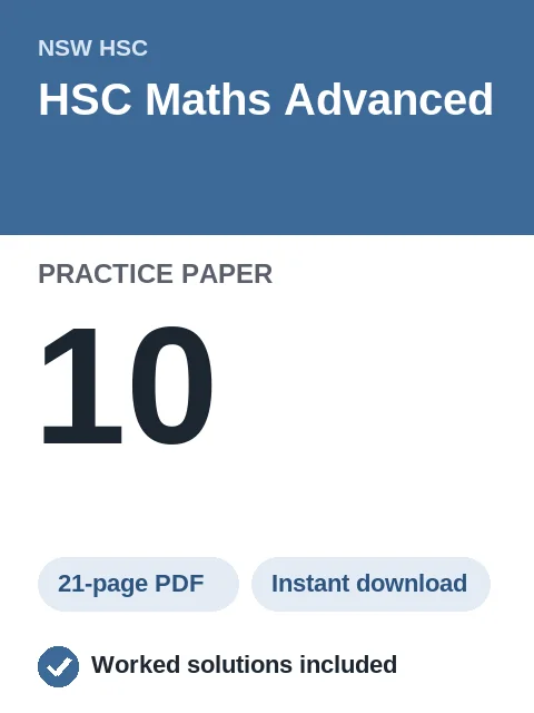 HSC Maths Advanced Practice Paper 10