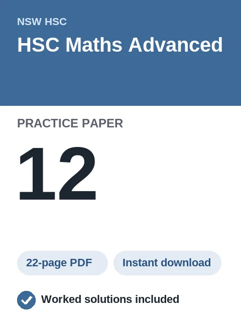 HSC Maths Advanced Practice Paper 12