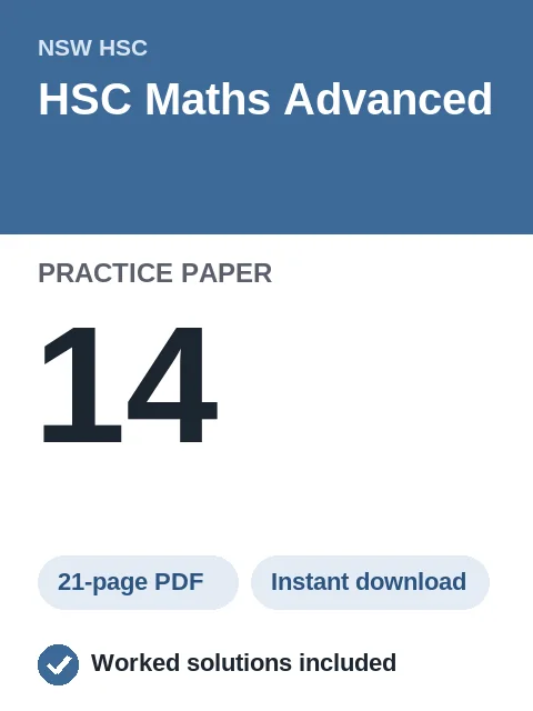 HSC Maths Advanced Practice Paper 14