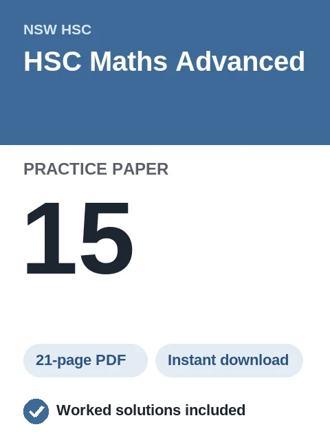 HSC Maths Advanced Practice Paper 15