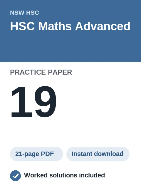HSC Maths Advanced Practice Paper 19