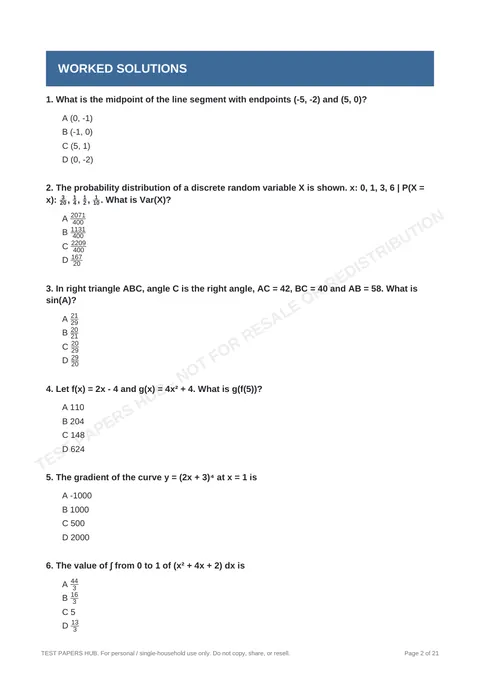 Questions preview