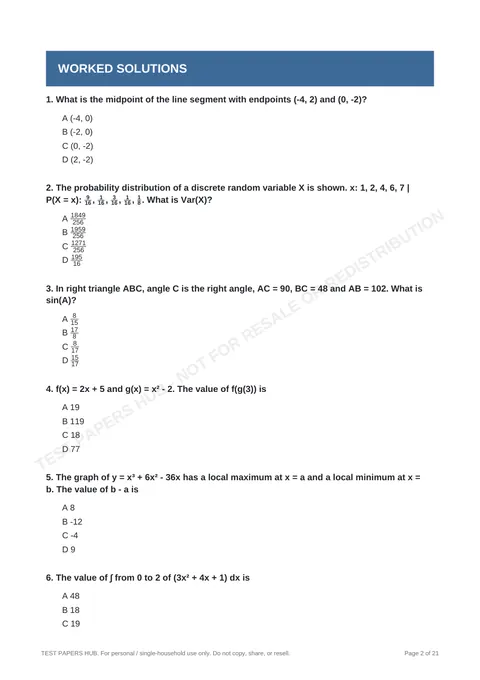 Questions preview