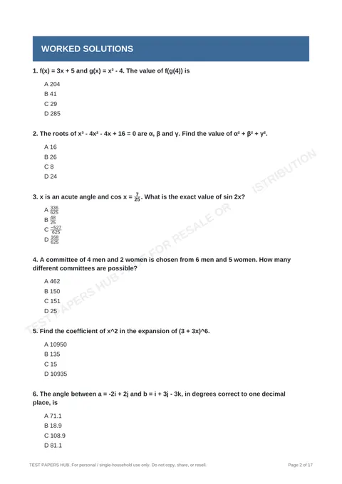 Questions preview