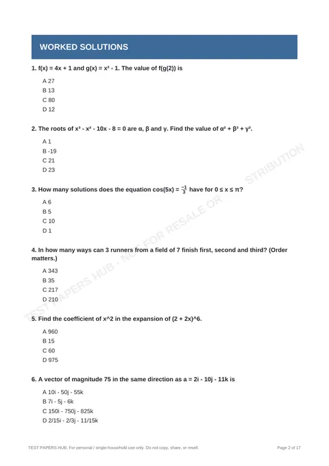 Questions preview