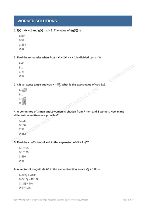 Questions preview