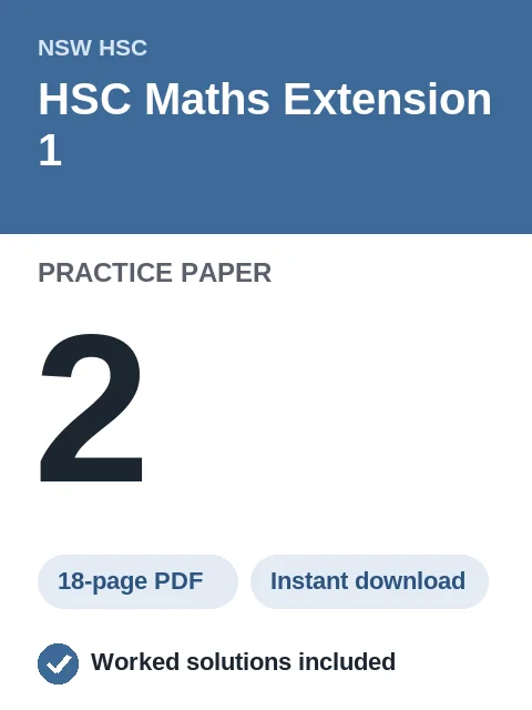 HSC Maths Extension 1 Practice Paper 2