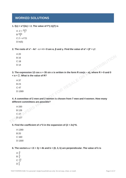 Questions preview
