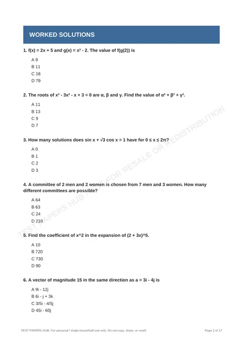Questions preview