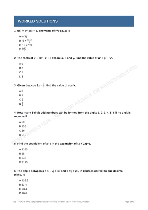 Questions preview