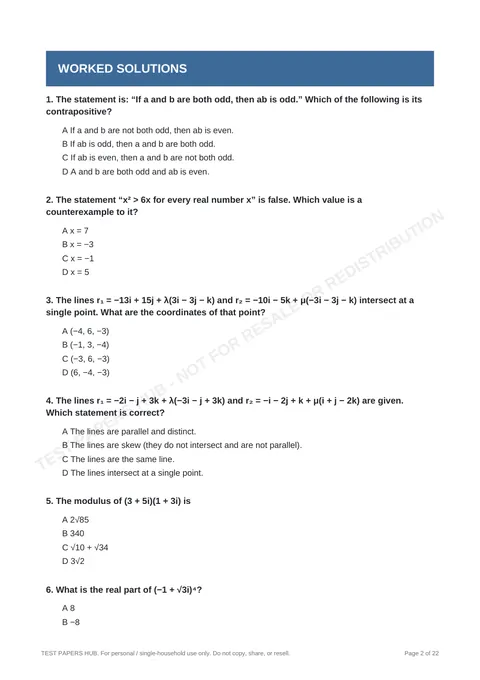 Questions preview