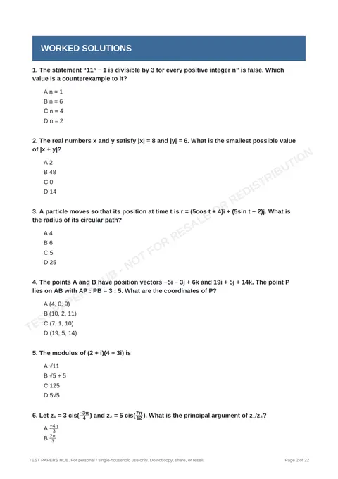 Questions preview