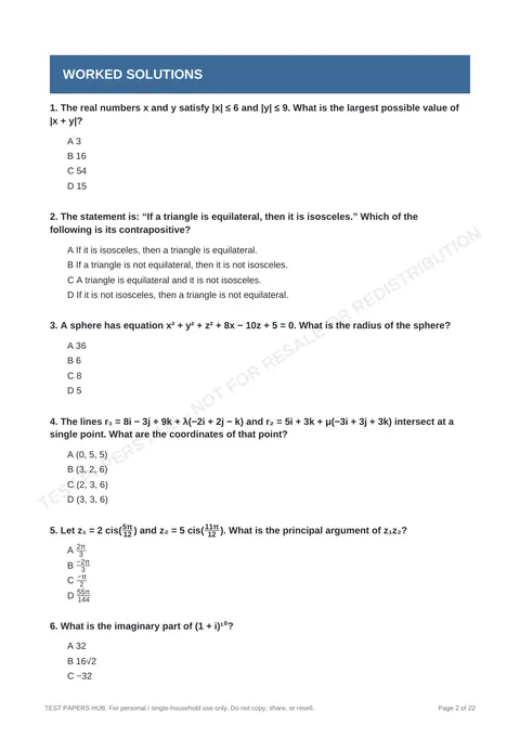 Questions preview