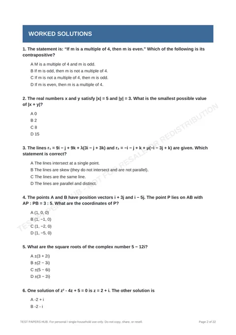 Questions preview