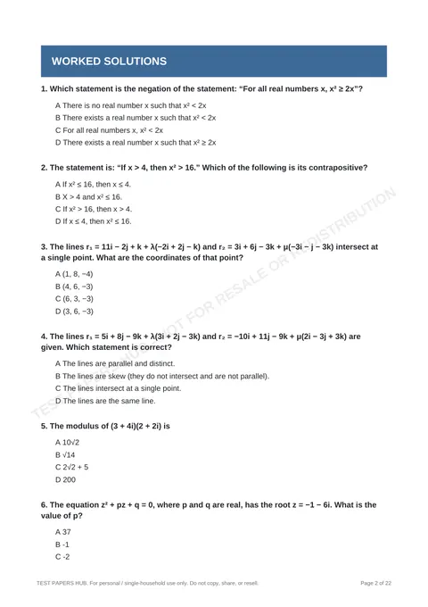 Questions preview