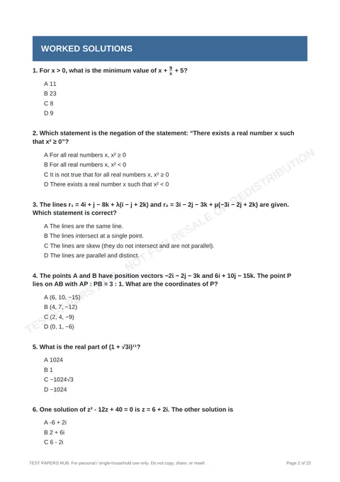 Questions preview