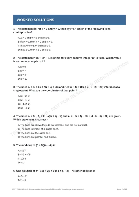 Questions preview