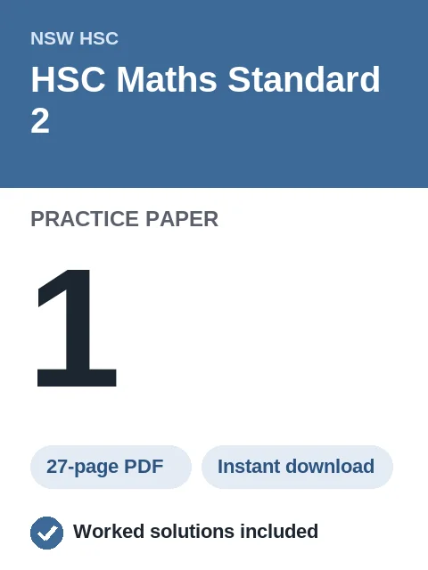HSC Maths Standard 2 Practice Paper 1