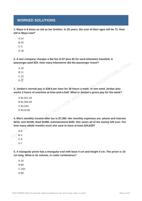 Questions preview