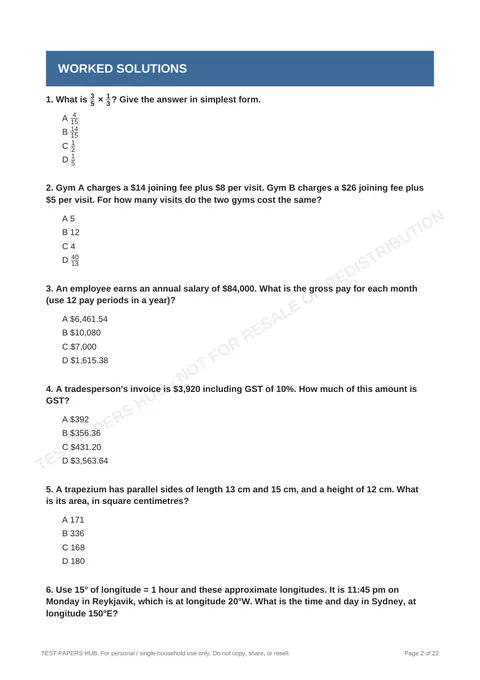 Questions preview