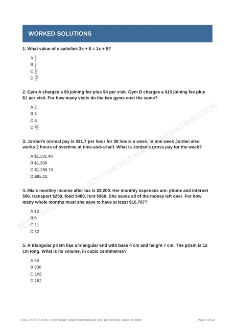 Questions preview