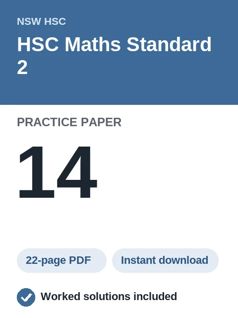 HSC Maths Standard 2 Practice Paper 14