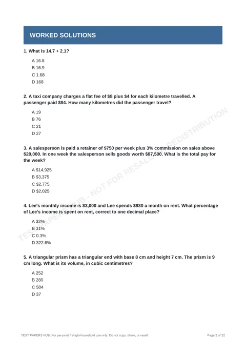 Questions preview