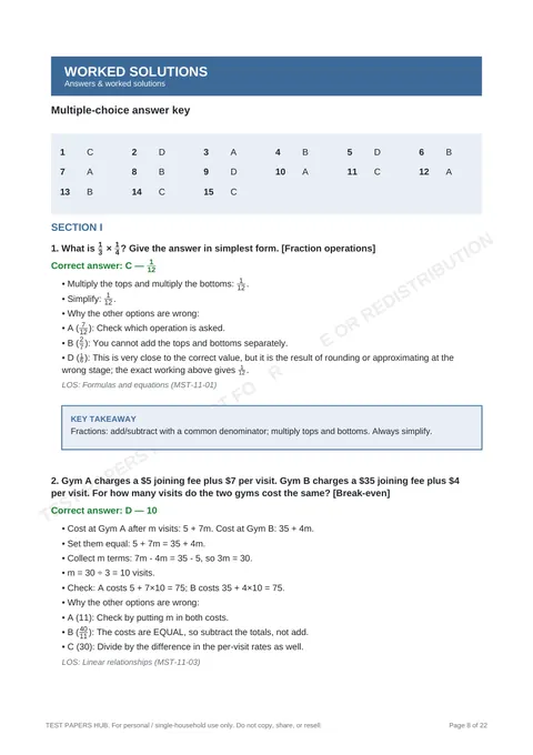 Solutions preview
