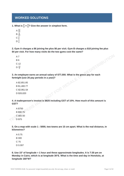 Questions preview