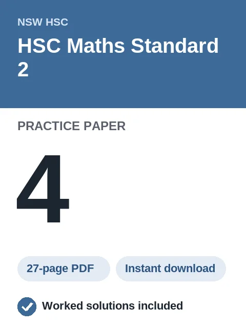 HSC Maths Standard 2 Practice Paper 4
