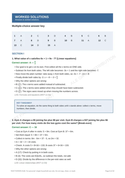 Solutions preview