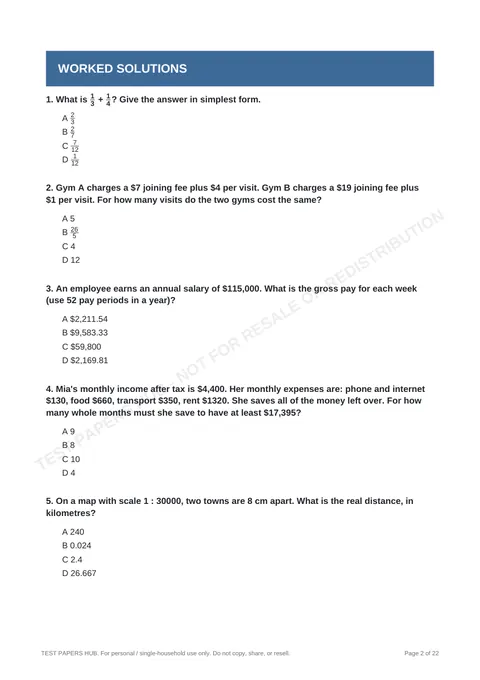 Questions preview
