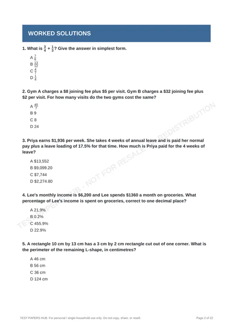 Questions preview