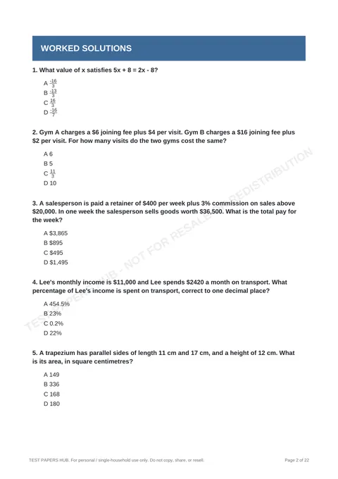 Questions preview