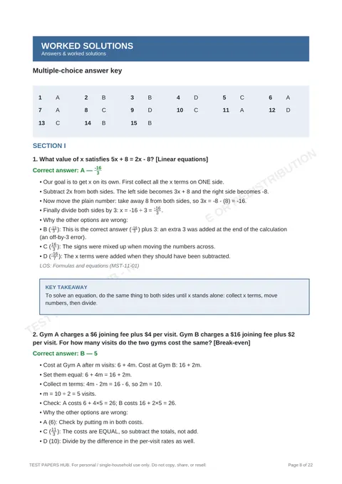 Solutions preview