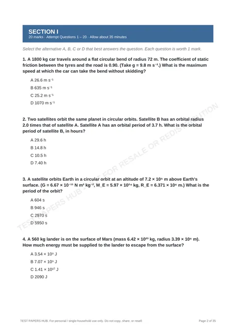 Questions preview