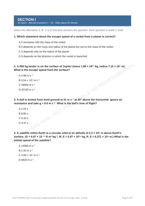 Questions preview