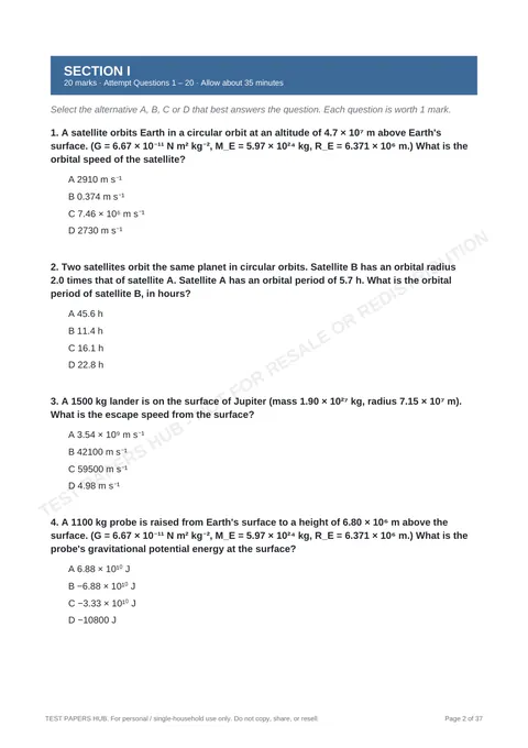 Questions preview