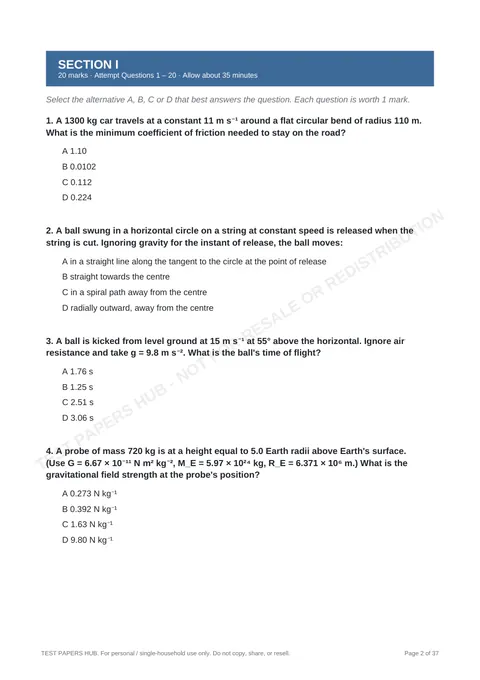 Questions preview