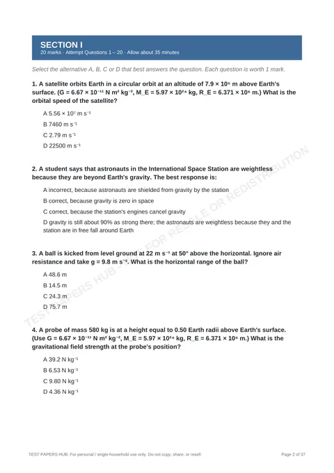 Questions preview