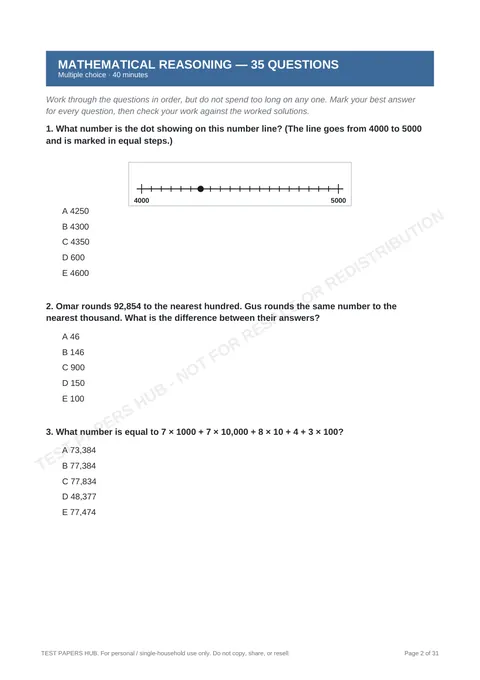 Questions preview