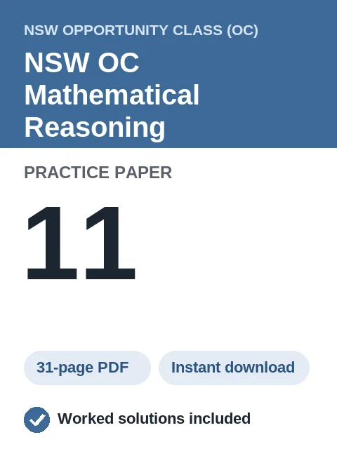 NSW OC Mathematical Reasoning Practice Paper 11