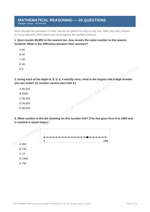 Questions preview