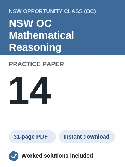 NSW OC Mathematical Reasoning Practice Paper 14