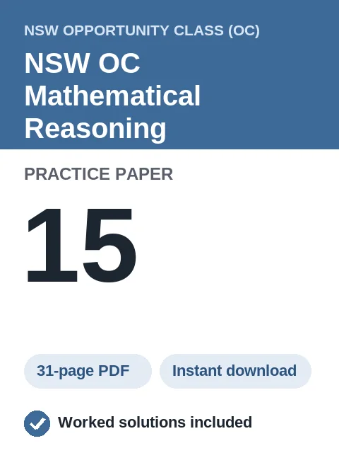 NSW OC Mathematical Reasoning Practice Paper 15