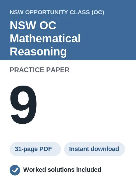 NSW OC Mathematical Reasoning Practice Paper 9
