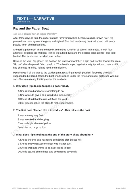 Questions preview