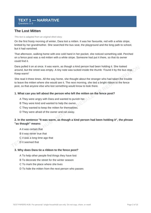 Questions preview